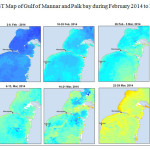 Fig.5 SST Map of Gulf of Mannar and Palk bay during February 2014 to March 2014