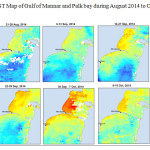 Fig.9  SST Map of Gulf of Mannar and Palk bay during August 2014 to October 2014