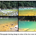 Figure 3: Photographs showing change in colour of the river water during 2014