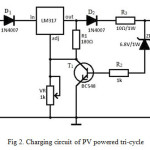 Fig 2. Charging circuit of PV powered tri-cycle
