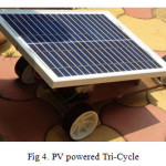 Fig 4. PV powered Tri-Cycle