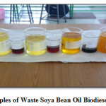 Fig. 7:Extracted Samples of Waste Soya Bean Oil Biodiesel with Glycerol