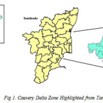 Fig 1. Cauvery Delta Zone Highlighted from Tamil Nadu