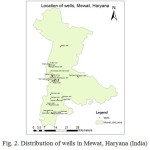 Fig. 2. Distribution of wells in Mewat, Haryana (India)