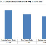 Figure.2. Graphical representation of WQI of three lakes