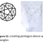 Figure 11: creating pentagon above upper triangles