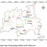 Fig 2. Location map of rain gauge stations in the study area