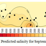 Fig 10: Predicted salinity for September 2011 