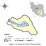 Figure.3. Location of wells in Kerman plain.