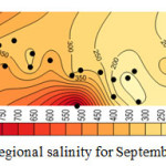 Fig 5: Regional salinity for September 2007 