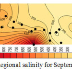 Fig 6: Regional salinity for September 2011 