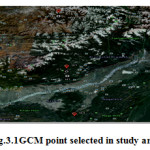 Fig.3.1GCM point selected in study area