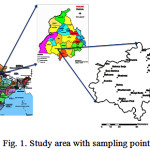 Fig. 1. Study area with sampling points