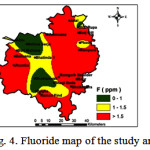 Fig. 4. Fluoride map of the study area