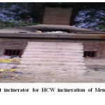 Figure 5: A newly built incinerator for HCW incineration of Menellik II Hospital, February 2015.
