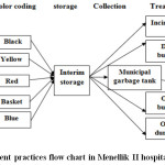 Figure 8: Waste management practices flow chart in Menellik II hospital, February 2015