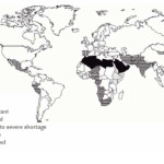 Fig. 1. Water availability in the world; Saudi Arabia is one of the threatened areas [5].