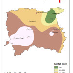 Fig.4: Spatial distribution of Annual rainfall in Amaravathi basin