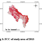 Fig 3: FCC of study area of 2013