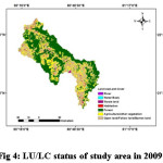 Fig 4: LU/LC status of study area in 2009