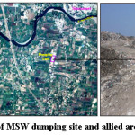 Fig. 1: Location map of MSW dumping site and allied area near Sangamner city