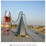 Figure 3. The conical solar collector used in this experiment