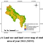 Fig 4: Land use and land cover map of study  area of year 2013 (NDVI)