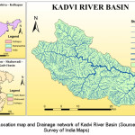 Figure 1 â€“ Location map and Drainage network of Kadvi River Basin (Source: Based on Survey of India Maps)