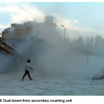 Figure 5 Dust blown from secondary crushing unit